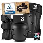 99FLIPS Elbow Pads, Wrist Guards and Knee Pads [6er] Skateboard protection Set DIVE for Adults and Teenagers - Inline Skating Pads, Roller Skate Accessories in Black Size M