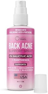 Pretty Privates Premium Back Acne Spray - Body, Butt and Back Acne Treatment Spray - with 2% Salicylic Acid - Bacne Scar and Spot Clearing Solution - For All Skin Types - 4 oz(120 mL)