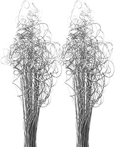 Royal Imports Sparkle Glitter Curly Ting Ting Branches Vase Filler for Wedding, Holiday & Home Decoration, 26”, 75 Stems - Silver