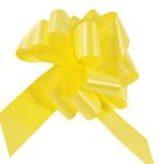 1 x 50mm Pull Bow - Large - Wedding Car Gift Wrap Decoration Floristry - 26 Colours (Yellow x 1)