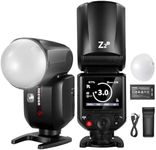 NEEWER Z2-C 2.4G TTL Round Head Flash Speedlite Compatible with Canon Cameras, 76Ws 1/8000s HSS with Diffuser, 2 Modeling Lamps, Upgraded UI, TTL/M Toggle Key, 3000mAh Battery, 600 Full Power Flash