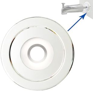 Welvzen 1/4" Spacer for Tub Spout, Flange Trim Ring for Bath Faucet, Eschutcheon Cover Plate for Spigot with Split PVC Blocking Water, Shower Pipe Remodeling Sealer (304SUS-Chrome)
