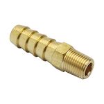 HongBoW Hardware 5 Pcs Brass Hose Fitting,Connector,Hose Barbed Adapter 3/8" Barb x 1/8" NPT Male Pipe(Thread O.D: 0.405")