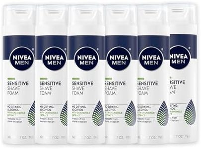 NIVEA MEN Sensitive Shave Foam with Vitamin E and Chamomile and Witch Hazel Extracts, Alcohol Free Shaving Foam for Men Protects and Comforts Sensitive Skin, 7 Oz Can