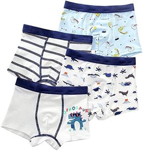 LEO01 Kids Briefs Cotton Soft Underwear Toddler Boys Girls Underpants Size 3-12Years (Pack of 4)