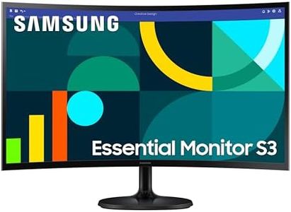 Samsung 27" (68.5 cm) 1800R Curved Monitor|FHD 1920 x 1080|100 Hz|4ms|Ports-HDMI,VGA,Headphone|Game Mode|Eye Saver Mode|Wall Mountable|LS27D362GAWXXL|Black
