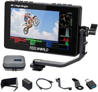 FEELWORLD F5 Prox 5.5 Pulgadas 1600nit Cámara DSLR de Monitor de Campo con Batería F970 Pantalla Táctil Forma de Onda 3D LUT Kit Externo Instalar 1920 x 1080 4K HDMI en Salida Entrada Tipo C