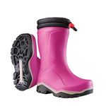 Dunlop, K374061.33, Kids Blizzard Fur-Lined Winter Boot, Pink, Anti-Slip, -15°C Rated Cold Insulation, Shock Absorbing Intermediate Layer, Men Size 2/Women Size 4