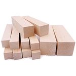 Thiecoc Basswood Carving Blocks 12 Pcs Basswood for Wood Carving Wood Wood Blocks for Whittling Wood