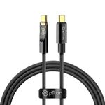 pTron Solero 80W Type-C to Type-C Fast Charging USB Cable, Compatible with Samsung, OnePlus, Oppo, Vivo, Xiaomi & Other Type-C Devices, Unbreakable Nylon Braid & 480Mbps Data Sync Speed (1M, Black)