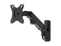 Workstream by Monoprice Adjustable Gas Spring 1-Segment Wall Mount for Monitors Up to 27in, Black (136081)