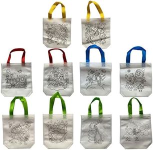 CAASFOOY 20 Pack Graffiti Gift Bags Graffiti Goodie Bags for Kids Birthday Party Favors Art Class- Color Your Own Tote Bag,Eco Reusable Coloring Carnival Animal Art Party Goodie Bags,5 Patterns