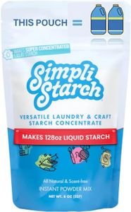 Dissolvable Liquid Starch Powder Mix. Makes 128 Oz Liquid Starch. Perfect For Stiffening Fabric, Removing Wrinkles, Laundry & Ironing. Ideal for Arts and Crafts, Paper Mâché, Playdough (1 Pack)