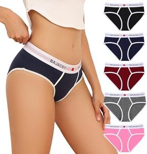 BAJAOEY Cotton Cheeky Underwear for Women Bikinis Underwear Cheeky Panties for Women 5 Pack, S-XL, 5 Pack, Medium