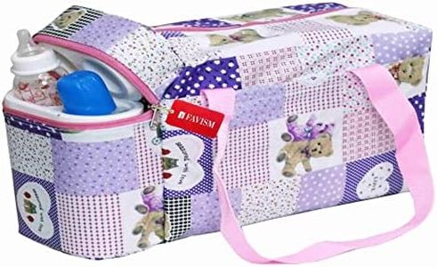 Annapurna Sales Baby Diaper Bag with Bottle Warmers or Nappy Changing Bag with 2 Bottle Warmers - Purple (Unisex)