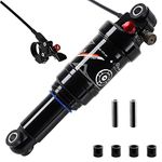 DNM Mountain Bike MTB Air Rear Shock Rebound/Remote Lock Out/Air Compression Pressure Adjustable - AL7075 Shaft & AL6061 Shock Body - Extra Bushing Hardware - Length 190mm