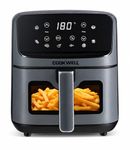 Cookwell Air Fryer - 5L With See Through Window - 1400W (Grey & Black)