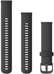 Garmin Quick Release Bands (20 mm) - Black with Slate Hardware