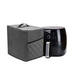 Air Fryer Dust Cover with 2 Accessory Pocket，Waterproof,Easy cleaning. (Gray, FIT FOR 5-6 QUART)