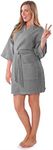 Turquaz Lightweight Short Robes For Women Waffle Kimono Bathrobe - Soft, Fast-Drying, Long-Lasting Cotton Blend