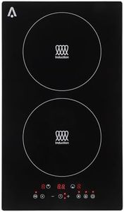 2 Burners Electric Cooktop, 12 Inch Countertop & Built-In Electric Stove Top With Safety Lock, Ceramic Cooktop 220V Plug-In,Timer, Over-Temperature Protection,Multifunctional Electric Stovetop