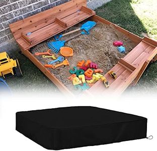 StorMaster Square 4x4 Sandbox Cover for 47x47in Kids Large Wooden Sand Box Waterproof Dustproof Sandpit Pool Cover with Drawstring