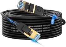 Cat 8 Ethernet Cable, 75FT High Speed Heavy Duty 26AWG Cat8 LAN Network Cable 40Gbps, 2000Mhz with Gold Plated RJ45 Connector, Outdoor&Indoor Internet Cable Compatible for Router Gaming Modem Xbox