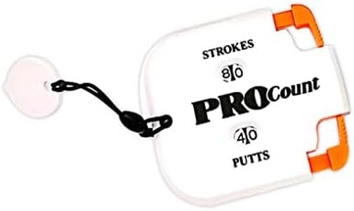 Golf Score Indicator Scoring Stroke Counter Portable Shot Double Dial , White Orange