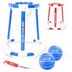 GoSports Splash Hoop 360 Floating Pool Basketball Game - Includes Hoop, 2 Balls and Pump