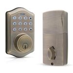 Honeywell 8712109 Electronic Entry Deadbolt with Keypad, Antique Brass