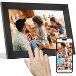 10.1 Inch WiFi Digital Photo Frame, 1280x800 HD IPS Touch Screen Photo Frame Electronic, 16GB Memory, Auto-Rotate, Wall Mountable, Share Photos/Videos Instantly via Uhale App from Anywhere