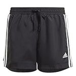 adidas unisex child Designed To Move 3-Stripes SHORTS 1 4 , black/white, X-Large US