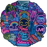 Neon Motivational Stickers 100 Pcs Inspirational Sticker Pack,Neon Positive Affirmation Quote Design,Waterproof Vinyl Stickers for Laptop Phone Journal Water Bottles Diary Guitar Scrapbook Planner et