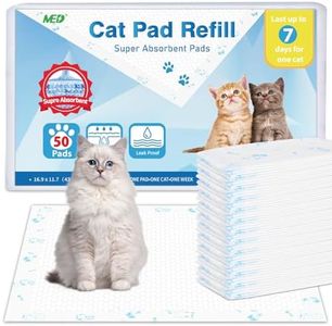 Cat Litter Pads Superior Absorbent 50 Count Scent Generic Refill Compatible with Tidy Cat Breeze Litter System 16.9x11.4 Inch Enhanced Odor Control
