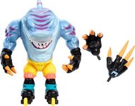 Mattel Street Sharks Streex Action Figure Toy, 90s TV Half-Man Half-Shark Hero, 6-Inch Articulated Toy, Bite & Skate Action, Combat Claws, Real-Feel Skin