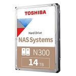 Toshiba 14TB N300 NAS 3.5’’ SATA Internal Hard Drive. 24/7 Operation, Supports 1-8 bay systems, 256MB Cache, 180TB/Year workload , 3yr Warranty (HDWG21EUZSVA).