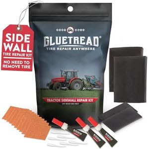 GlueTread Tractor Sidewall Tire Repair Kit | Off-Road Puncture Repair Anywhere No Need to Remove Tire | Enough Material to Patch 5-7 Tires | Puncture Repair Kit for Tractors, Trailers and Mowers