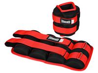 Diablo 9/kg, Red-Black Wrist/Ankle Weights Pro Quality Adjustable Size Weights on Ankles/Wrist for Walking + Running Or Hands for Strength Training Exercise for Men and Women (4.5 kg x 2)