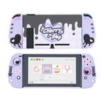 GeekShare Protective Case for Switch Anti-Scratch Slim Cover Case Separable Soft Silicone Protective Shell for Joycon with 2 Thumb Grip Caps- Cherry Pop