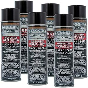 Barrier Bond Black Rubberized Undercoating Sound Deadener - 14.3 Fl. Ounce Spray Can (Pack of 6)