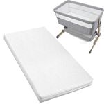 Brillars® Baby Mattress Fits/Compatible to Babylo Cozi Sleeper - Bedside Travel Cot Toddler Infant Bed Firm Foam Mattress - Hypoallergenic & Removable Quilt Cover (87 x 44 x 5cm)