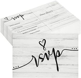 Sustainable Greetings 60 Pack RSVP Postcards for Wedding, Rehearsal Dinner, Bridal Shower, Birthday Party with Mailing Side (4x6 In)