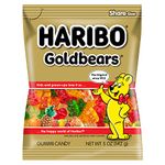 HARIBO Candy Share Size Goldbears Gummy (Golden, White, Red, Clear, Strawberry, Pineapple, Orange, Raspberry, Lemon, 160 grams)