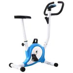 vidaXL Exercise Bike with Belt Resistance Hometrainer Home Cardio Bicycle GYM Workout Ergometer Machine Fitness Cardio Bike Sporting Equipment Blue