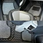 CAPEDELL 7D Car Floor Mats for All car Model (BMW 3 Series(2011-18), Black with Silver(Grey Grass), Faux Leather, 1, CUSTOMISED Product, HE2024)