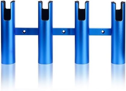 Marinebaby Fishing Boat Rod Holder Aluminum,4 Link Tube Aluminum Rod Rack, Suit Boats & Yacht