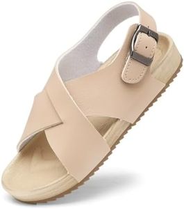Cubufly Kids Sandals Cross Strappy Open Toe Plat Girl Boy Summer Shoes for Indoor and Outdoor Use Toddler/Little Kid/Big Kid