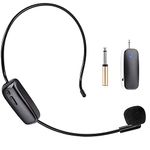 GAKI Wireless Microphone Headset, UHF Wireless Mic Headset and Handheld 2 in 1, 165 ft Range for Voice Amplifier, Stage Speakers, Teacher, Tour Guides, Fitness Instructor