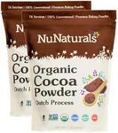 NuNaturals Cocoa Dutch Process Organic 10-12%, 1 lb 2 Pack