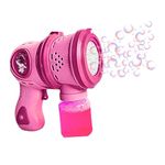 camin Automatic 12 Holes Colour Bubble Gun for Kids Toddlers +2 Bubble Solution,10000+ Bubbles Per Minute Leak-Proof, Birthday Gift Summer Toy for Boys Girls Age 3-16 Indoor Outdoor (Purple)